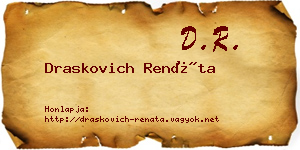 Draskovich Renáta névjegykártya