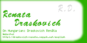 renata draskovich business card
