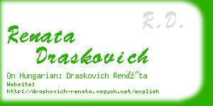 renata draskovich business card